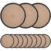 Džiuto paveikslai 12 pcs Natūrali ir juoda Ø 30 cm