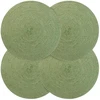 Džiuto paveikslai 4 pcs Alyvuogių žalia Ø 30 cm