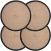 Džiuto paveikslai 4 pcs Natūrali ir juoda Ø 30 cm
