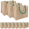 Džiuto piniginės 10 pcs Natūrali ir žalia 26 x 22 x 14 cm