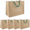 Džiuto piniginės 5 pcs Natūrali ir žalia 42 x 33 x 19 cm