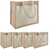 Džiuto rankinės su kišene 5 pcs 26 x 22 x 14 cm