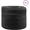 Džiuto virvė 10 mm Juoda 100% Tossa jutas