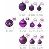 Eglutės žaisliukų rinkinys, 100vnt., violetinės spalvos