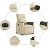 Fotelis Elektrinis atlošiamas krėslas, kreminės spalvos, audinys