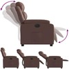 Fotelis Elektrinis atlošiamas krėslas, rudos spalvos, dirbtinė oda