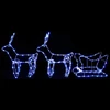 Šiaurės elnių ir rogučių kalėdinė dekoracija LOVIISA 240 LED