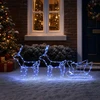 Šiaurės elnių ir rogučių kalėdinė dekoracija LOVIISA 240 LED