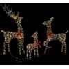 Elnių šeima 3 vnt. 300 LED Šilta balta 67 x 26 x 127 cm PET
