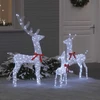 Elnių Šeima 3 vnt. 300 LED Šalta balta 68 x 26 x 127 cm Audinys