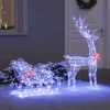 Elnių tempimo roges Mėlyna 70 x 24 x 128 cm Akrilas 200 LED