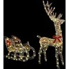 Elnių tempimo roges su 200 LED Šilta balta 70 x 26 x 129 cm PET