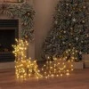 Elnių tempimo roges su 160 LED Šilta balta 30 x 12 x 55 cm PET