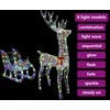 Elnių tempimo roges spalvingas 70 x 24 x 128 cm Akrilas 200 LED