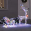 Elnių tempimo roges spalvingas 70 x 24 x 128 cm Akrilas 200 LED