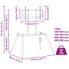 Laikiklis Eselio TV stovas skirta 37-86 Inch Screen 60 kg