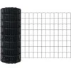 Euro tvoros su stulpu 50 x 0,6 m PVC dengtas plienas Pilka