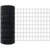 Eurų tvora su betono baze 10 x 0,6 m PVC dengtas plienas Pilka