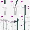 Lauko Euro tvora su smeigėmis 10 x 0,8 m PVC dengtas plienas