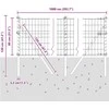 Lauko Euro tvoros gruntinis tvirtinimas 10 x 0,8 m Sidabrinė