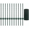 Euro tvoros su stulpu 25 x 0,6 m PVC dengtas plienas Žalia