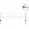 Euro tvoros su stulpu 25 x 0,6 m PVC dengtas plienas Žalia