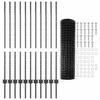 Euro tvoros su stulpu 25 x 1,2 m PVC dengtas plienas Pilka