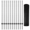 Euro tvoros su stulpu 25 x 1,2 m PVC dengtas plienas Pilka