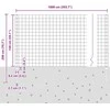 Euro tvoros su stulpu 10 x 1,5 m PVC dengtas plienas Pilka