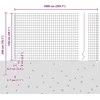Euro tvoros su stulpu 10 x 1,5 m PVC dengtas plienas Pilka