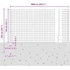 Euro tvoros su stulpu 10 x 1,5 m PVC dengtas plienas Pilka