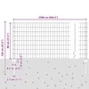 Euro tvoros su stulpu 25 x 0,8 m PVC dengtas plienas Pilka