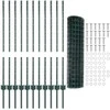 Euro tvoros su stulpu 25 x 1 m PVC dengtas plienas Žalia