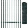 Euro tvoros su stulpu 25 x 1,2 m PVC dengtas plienas Žalia