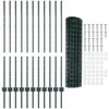 Euro tvoros su stulpu 25 x 1,2 m PVC dengtas plienas Žalia