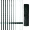 Euro tvoros su stulpu 25 x 1 m PVC dengtas plienas Žalia