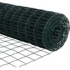 Eurų tvora su betono baze 25 x 0,6 m PVC dengtas plienas Žalia