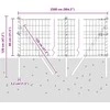 Lauko Euro tvoros gruntinis tvirtinimas 25 x 0,8 m Sidabrinė