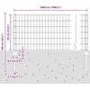 Euro tvoros su stulpu 50 x 0,6 m PVC dengtas plienas Pilka