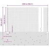 Euro tvoros su stulpu 25 x 1,2 m PVC dengtas plienas Pilka