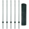 Euro tvoros su stulpu 10 x 1 m PVC dengtas plienas Žalia