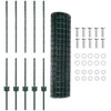 Euro tvoros su stulpu 10 x 1 m PVC dengtas plienas Žalia