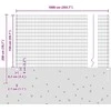 Euro tvoros su stulpu 10 x 1,5 m PVC dengtas plienas Žalia