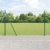 Eurų tvora su betono baze 25 x 1,2 m PVC dengtas plienas Žalia