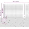 Euro tvoros su stulpu 10 x 1,6 m PVC dengtas plienas Pilka