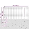 Euro tvoros su stulpu 25 x 0,8 m PVC dengtas plienas Pilka