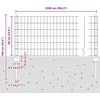 Euro tvoros su stulpu 25 x 0,6 m PVC dengtas plienas Pilka