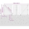 Lauko Euro tvora su smeigėmis 25 x 1,2 m Galvanizuotas plienas