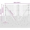 Lauko Euro tvoros gruntinis tvirtinimas 25 x 0,8 m Sidabrinė