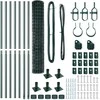 Eurų tvora su betono baze 10 x 1,5 m PVC dengtas plienas Žalia